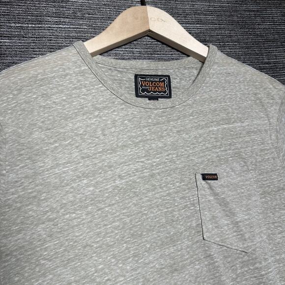 Volcom Jeans Shirt Men's M Green Short Sleeve Pocket - Picture 2 of 13